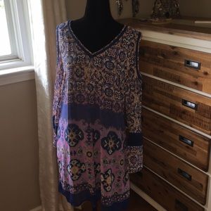 Crochet detail dress